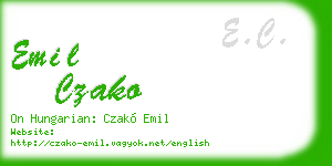 emil czako business card